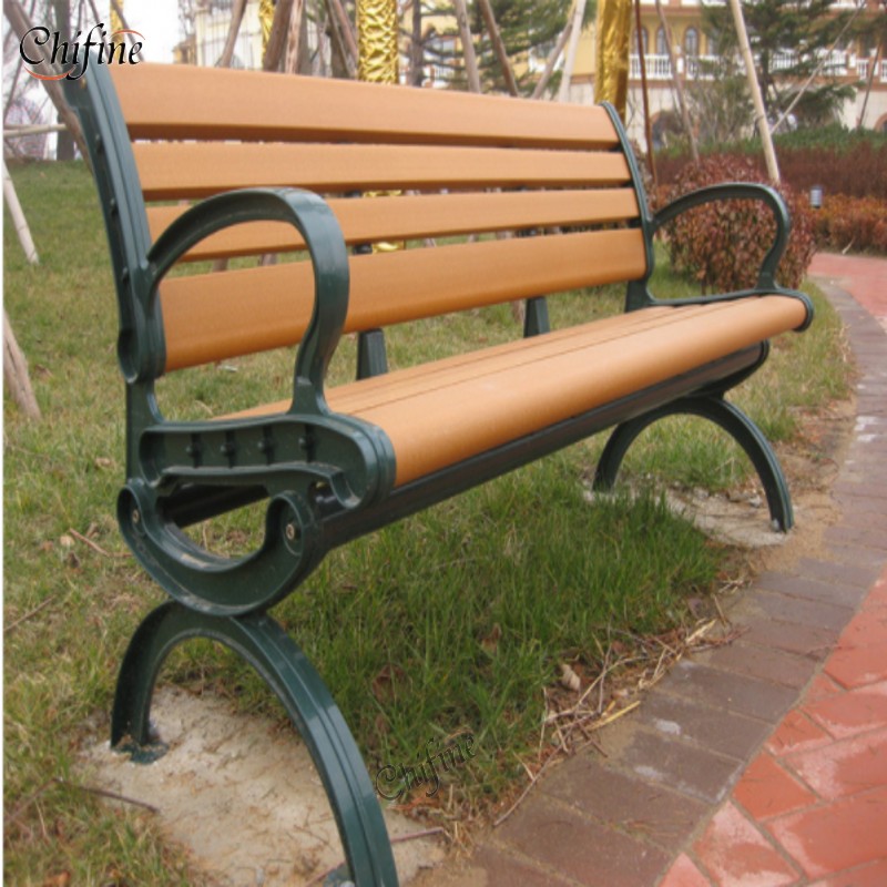 Banco de madera urbano Muebles de patio Banco de jardín al aire libre